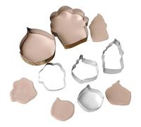 Cortador de galletas cono de hielo Herramientas de pastelería gadget pastel | 6 piezas de acero inoxidable cortador de galletas para fondant para fiesta vacaciones boda casa cocina escuela