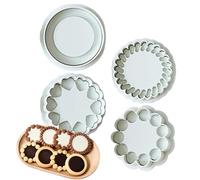 Cortador De Galletas Dè Flores - Cortadores D́e Gàlletas Tipo Sándwich | Molde Para Prensar Gałletas, 4 Moldes Pàra Hornear Con Forma Dë Fľores, Còrtadores Ďe Galĺetas Paŗa Gallētas, Pastelería, Sello