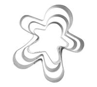 Cortador de galletas de Navidad - Molde de galletas de acero inoxidable de 2,05 pulgadas | Muñeco de especias, juego de árbol de Navidad - 3 piezas para repostería, golosinas de fiesta, idea de regalo