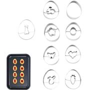 Cortador de galletas de Pascua | 9 piezas accesorios para hornear acero inoxidable, molde para prensar, para panaderos, principiantes, ocio, creativo, proyecto escolar iglesia