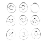 Cortador De Galletas De Pascua | 9 Piezas De Utensilios De Repostería De Acero Inoxidable,Molde Prensa Pastelería,Para Padres Fondant Fiestas En Casa Principiantes