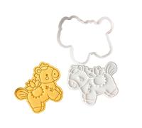 Cortador de galletas en forma de caballo - Horneado de 3,7 pulgadas | Shaper de impresión 3D - Molde antiadherente para galletas, postres, año nuevo, de primavera, cocina familiar, golosinas