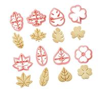 Cortador de galletas Hoja - 5.51 Pulgadas | Molde PP 8 Piezas Alimentos Lavable Fondant Para Galletas Panqueques Fudge Brownies Arcilla Artesanía Creativa Herramientas Pastelería