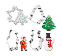 Cortador De Galletas Navideñas,4 Piezas Cortador Galletas Muñeco de Nieve Copos de Nieve | Utensilio De Repostería Para Decorar Magdalenas Sándwiches Queso Pastel Glaseado