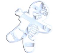 Cortador de galletas navideñas, molde para galletas de hombre de jengibre | Molde de sello de relieve navideño,Cortadores de decorativos con forma de hombre de jengibre navideño para hacer du