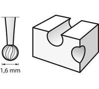 Cortador de Grabado de 1.6mm BOSCH Mpx3 5000106 Espiga 1,6Mm Grabado