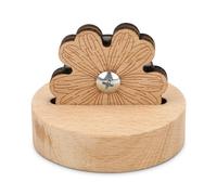 Cortador de Hilo Margarita, Cortador de Hilo para Ahorrar Cuchillas Mesa con Soporte Antideslizante Herramienta Corte de Hilo Giratorio de Madera Suministros de Costura Nociones para Acolchar