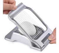 Cortador de Huevos Cocidos en Acero Inoxidable, Cortador Huevo Duros Aluminio para Lavavajillas, profesional Cortadora Huevo Manual Herramienta Cocina para Huevos, Kiwi, Fresas, Alimentos Blandos