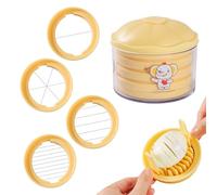 Cortador de Huevos Duros - 4 en 1 Cortador De Huevo Metálico,Manual Para Preparar Ensaladas Verduras Queso Patatas Cebollas Caseras