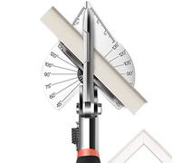 Cortador de inglete multiángulo con 45 a 135 grados, tijeras de corte angular ajustables para cubierta de cable de PVC, moldura de zócalo, corte de cuarto de vuelta con 2 cuchillas de repuesto