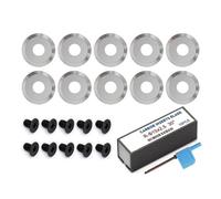 Cortador de inserción de carburo redondo, 10 Uds., 15mm(3/5 '') x 2,5mm, cortador de 30 grados for torno de madera, herramienta hueca de torneado, 12x2,5mm 30D(10pcs with screw)