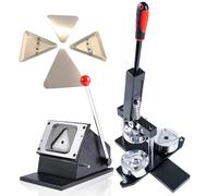 Cortador de insignias triangular, prensa de insignias, fabricación de insignias de botón de imán de refrigerador de 66 * 66 mm, fabricante profesional de insignias de metal + cortador de pap