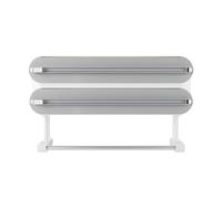 Cortador de láminas 3 en 1, dispensador de papel de aluminio, soporte magnético para toallas de papel, dispensador de film transparente, práctico dispensador para film transparente y lámina de