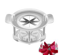 Cortador de limones - rebanador de frutas | Herramienta de frutas y verduras de acero inoxidable 304, cortadora multifuncional con removedor de núcleo para tomates, manzanas, pitaya y peras, resistent