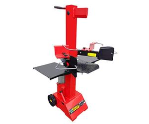 Cortador de madera Crossfer LS8T-230V/PRO, cortador hidráulico de 8 toneladas de fuerza de corte, motor de 230 V de 3 kW, 55 cm de longitud de corte, diámetro máximo de corte 30 cm. 2 mesas de madera.