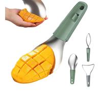 Cortador De Mango | Accesorio De Cocina Manual Antideslizante Dentado | Tajadores de frutas, rebanador de mango y deshuesador | Para Aguacate KiwiMelón Ensalada Casa Camping Picnic