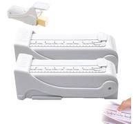 Cortador de mantequilla con marcas de medición, dispensador de mantequilla ajustable con un solo clic para palos completos, herramienta de cocina compacta para hornear, cocinar y tostar (blanco, 2