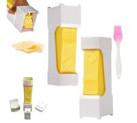 Cortador De Mantequilla De Un Solo Toque, Cortador De Mantequilla Portátil De Un Solo Palo, Cortadors De Mantequillas De Un Solos Botón Con Estuche, Cortadors De Queso Con Cuchilla De Acero (2pcs)