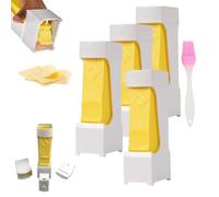 Cortador De Mantequilla De Un Solo Toque, Cortador De Mantequilla Portátil De Un Solo Palo, Cortadors De Mantequillas De Un Solos Botón Con Estuche, Cortadors De Queso Con Cuchilla De Acero (4pcs)