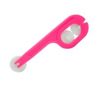 Cortador de masa con 3 cuchillas lisas y dentadas, para cortar pasta hecha a mano, ligero y resistente (fucsia)