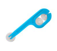 Cortador de masa con 3 cuchillas lisas y dentadas - Tortellini, ravioli pasta hecha a mano, ligero y resistente, color azul