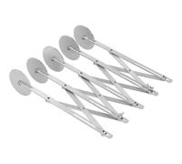 Cortador de masa de acero inoxidable con múltiples ruedas, cortador de pizza para masa, pastelería, pan, herramienta de cocina para hornear, versátil cortador de brownies, fabricante de pasta (5