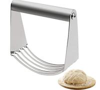 Cortador de Masa de Acero Inoxidable, Mezclador de Harina, Licuadora de repostería, Batidora de Masa Manual - Plateado