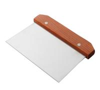 Cortador de masa y raspador de acero inoxidable con mango de madera reutilizable para pastel, fideos, pizza, 5, 9 x 3, 2