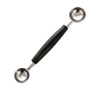 Cortador de melón de doble cara, cuchara de melón | Profesional de acero inoxidable para tallar frutas Scooper para frutas, galletas y bolas de flchball