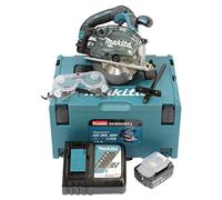 Makita Cortador de metal con depósito 150mm 18V, 2 x batería y cargador - DCS553RTJ