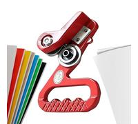 Cortador de metal - 7,87 pulgadas de doble rueda de metal | Máquina de corte manual con tensión ajustable para chapa de acero, vinilo, corte preciso de ahorro de fuerza para tejados HVAC taller