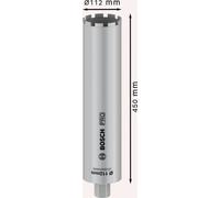 Cortador De Núcleo Bosch PRO Húmedo, 112 X 450 Mm, 1 1/4 UNC