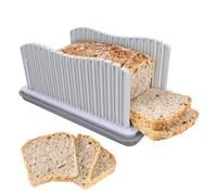 Cortador de pan, cortador de pan compacto ajustable plegable con ancho ajustable, grosor de corte de sándwich, máquina de cortar tostadas, herramientas de cocina
