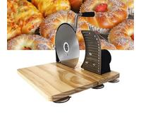 Cortador de pan, cortador manual de pan de manivela para masa madre casera, grosor ajustable, hoja afilada para un uso eficiente en cocinas domésticas o comerciales