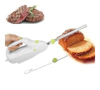 Cortador de pan eléctrico automático para pan, carne, queso, bloqueo de seguridad, fácil de limpiar, cocina, panes caseros, sándwiches