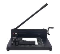 Cortador de papel A4, 400 hojas, cortadora de papel con hoja de precisión y soporte de papel, cortador de palanca de acero, máquina de corte manual para oficina, escuela, impresión doméstica (negro)