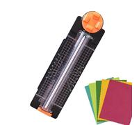 Cortador de Papel | con Regla Lateral y Rotación de 360 Grados - Cortador para Oficina Tarjetas Fotos y Manualidades - Para Etiqueta Tarjeta Foto Cartulina Hogar Oficina Escuela Aula Estudiantes Profe