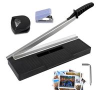 Cortador de papel, cortador de palanca A4 con redondeador de esquinas R4, cortadora de papel para papel, papel fotográfico, papel de tarjeta, máquina de corte para hasta 8 hojas, cortador de papel