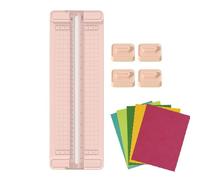 Cortador de Papel - Cuchilla Cortadora De Papel De Precisión,Antideslizante Bidireccional Portátil 4 en 1 para Profesores, Oficina y Manualidades