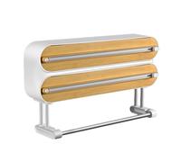 Cortador de papel de aluminio, práctico estante de almacenamiento de papel de aluminio, soporte para refrigerador, rollo de corte
