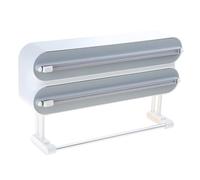 Cortador de papel de aluminio, práctico estante de almacenamiento de papel de aluminio, soporte para refrigerador, rollo de corte