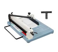 Cortador de papel de guillotina con regla ajustable y bloqueo de seguridad para un corte preciso de documentos, ideal para uso doméstico y de oficina