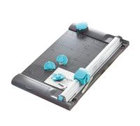 Cortador de papel de precisión manual de alta resistencia, recortadora de guillotina 5 en 1 para corte recto, discontinuo, curvo, plegado y filete