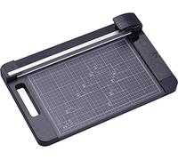 Cortador de papel, guillotina, cortador de papel pequeño y portátil. Cortador de papel multifuncional con sistema de seguridad integrado. Adecuado para papel laminado y proyectos de manualidades.