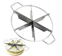 Cortador de pastel - Cortador antiadherente, distribuidor de pasteles de acero inoxidable | Herramienta de prensa de corte de cebo para pizza con asas laterales, cortador pesado para una