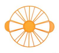 Cortador de pasteles de 12 secciones para hornear, cortador de pasteles de doble cara para porciones precisas de pasteles, accesorio útil para hornear (naranja)