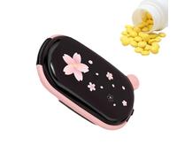 Cortador de pastillas 1/2 - Divisor y dispensador de píldoras, portátil corta pastillas por la mitad, divisor de pastillas 2 en 1 con contenedor de píldoras, divisor de píldoras con cuchilla para