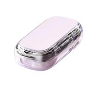 Cortador de pastillas 8,5 x 4,5 x 2,3 cm | Divisor de pastillas para reducir a la mitad tercios y cuartos con ranuras ajustables y mecanismo de seguridad para hospital, viajes, camping