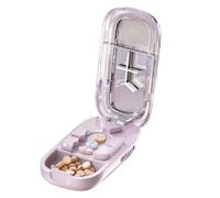 Cortador de pastillas, divisor d e píldora con cuchilla, cortador d-e medicina profesional ajustable, cortador tableta portátil con compartimento almacenamiento, 2 estuche píldoras