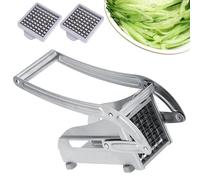 Cortador de patatas | Acero inoxidable de alta resistencia | Cortador de patatas en Chips,Cortadora Picadora para Cocina Pepinos Frutas Verduras Cebollas